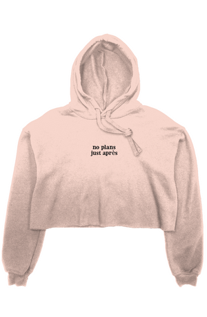 No Plans... crop fleece hoodie