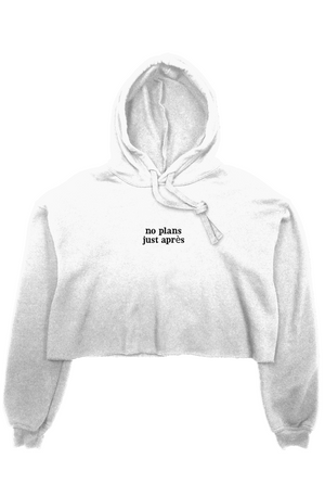 No Plans... crop fleece hoodie